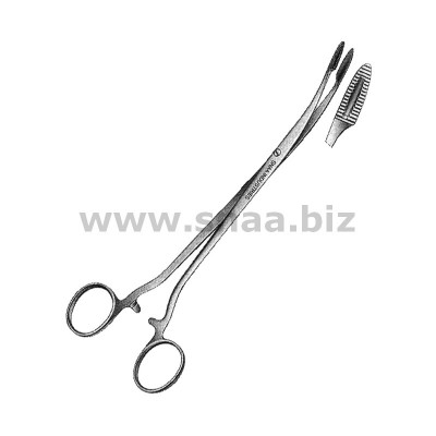 Sponge and Dressing Forceps, Curved