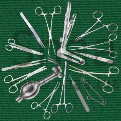 Vaginal suturing set