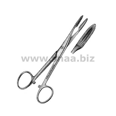 Sponge and Dressing Forceps, With Ratchet